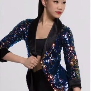 Weissman Ultra Sparkle Sequin Blazer, Adult Small